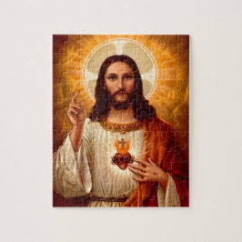Puzzle Hermoso corazón sagrado religioso de la imagen de