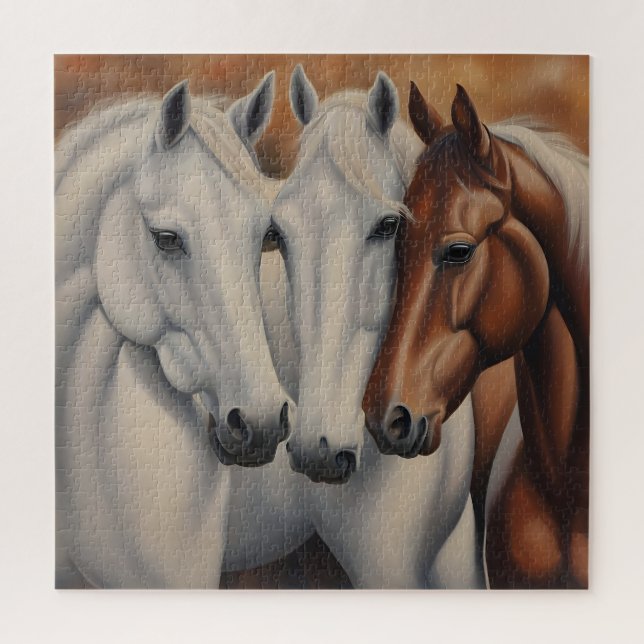 Puzzle Hermoso cuadro de caballos (Vertical)