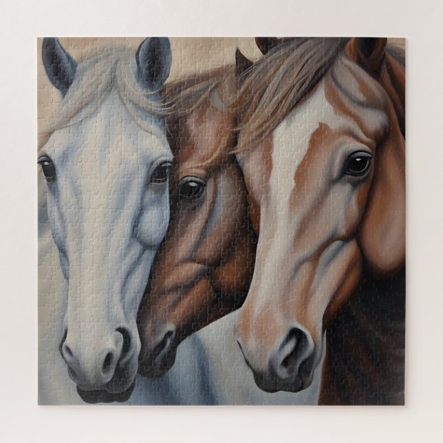 Puzzle Hermoso cuadro de caballos (Vertical)