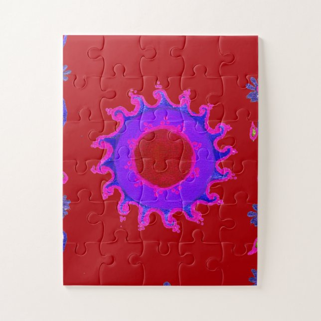 Puzzle Hermoso diseño de arte indio asombroso Motif Mendi (Vertical)