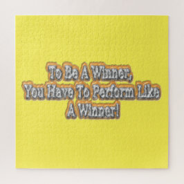 Puzzle ¡Hermoso Diseño De La Cita "Ser Ganador"! T-S