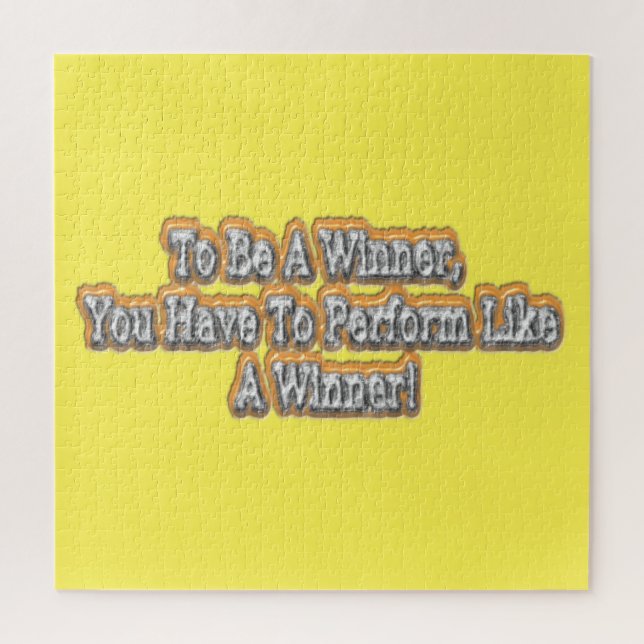 Puzzle ¡Hermoso Diseño De La Cita "Ser Ganador"! T-S (Vertical)