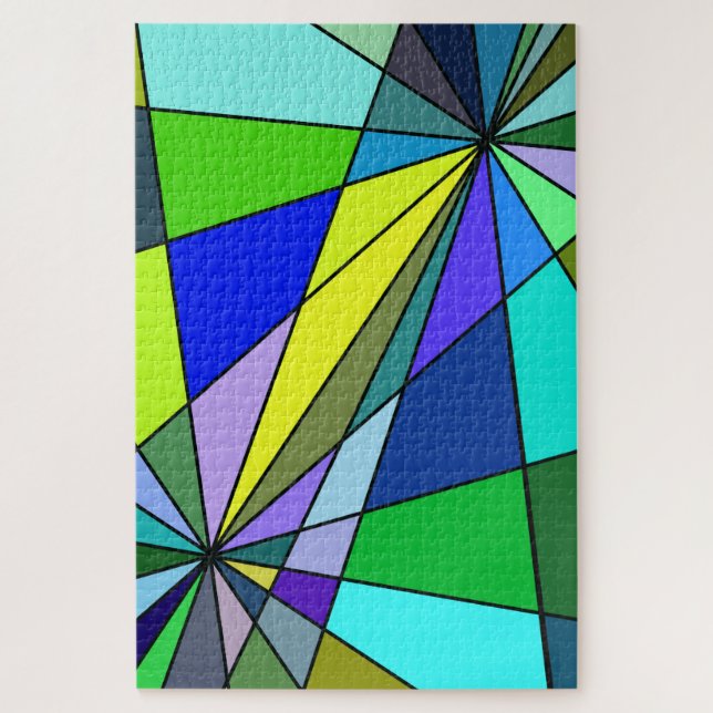 Puzzle Hermoso diseño gráfico como vidrio manchado en un (Vertical)