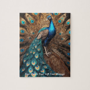 Puzzle Hermoso Esplendor Majestuoso: el pavo real Boho