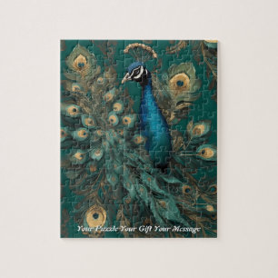 Puzzle Hermoso Esplendor Majestuoso: el pavo real Boho
