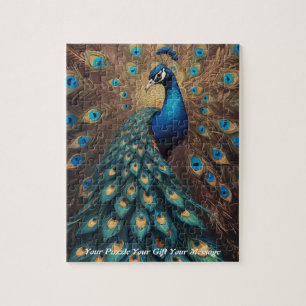 Puzzle Hermoso Esplendor Majestuoso: el pavo real Boho