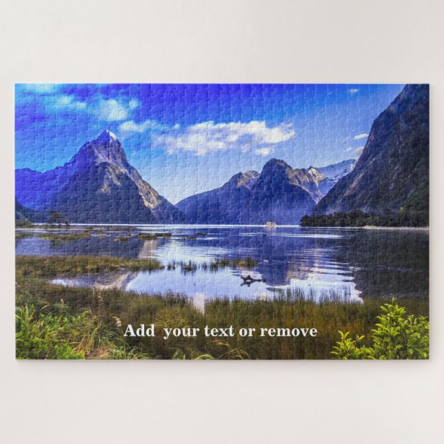 Puzzle Hermoso fiordo y "Miter Peak", Nueva Zelandia (Horizontal)
