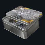 Puzzle Hermoso Gato Gris Sentado En Hojas Caídas<br><div class="desc">Este lindo rompecabezas con tema animal presenta un hermoso gato gris sentado en hojas de otoño.</div>