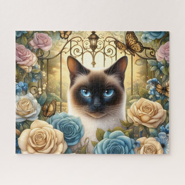 Puzzle Hermoso gato siamés (Horizontal)