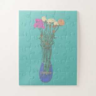 Puzzle Hermoso Ilustracion de flores originales