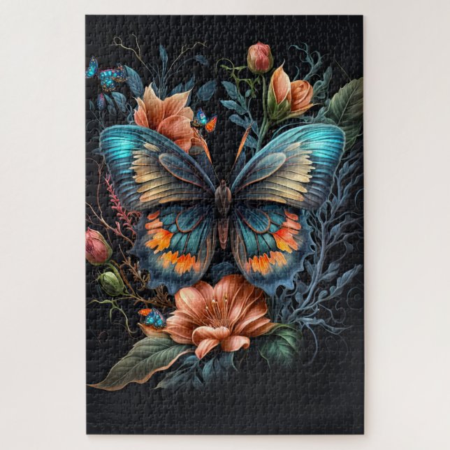 Puzzle Hermoso Ilustracion mariposa (Vertical)