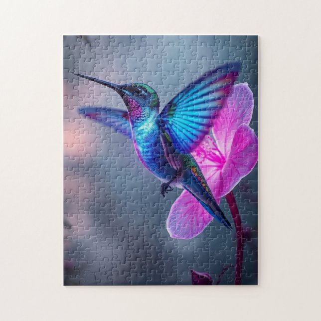 Puzzle Hermoso jardín de colibrí (Vertical)
