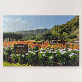 Puzzle Hermoso jardín de flores taiwanés cásese con mi ro