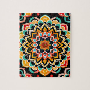 Puzzle Hermoso Mandala Vintage Colorido