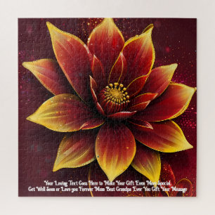 Puzzle Hermoso Mensaje de Regalo Personalizado de Floraci