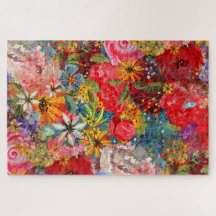 Hermoso Modelo Floral Brillante Abstracto Abstract