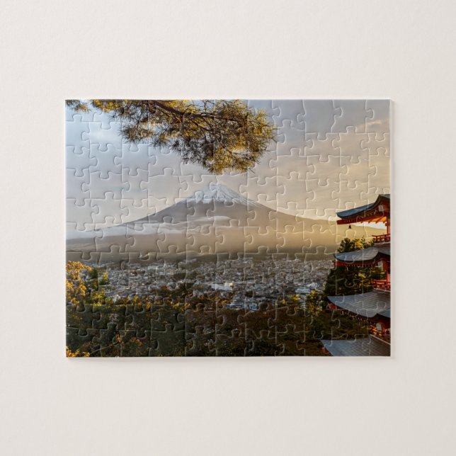 Puzzle Hermoso Monte Fuji | Prefectura de Shizuoka Japón (Horizontal)