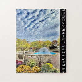 Puzzle Hermoso Naperville - Fuente de Dandelion nublada