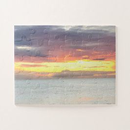 Puzzle Hermoso Naranja amarillo cielo de verano