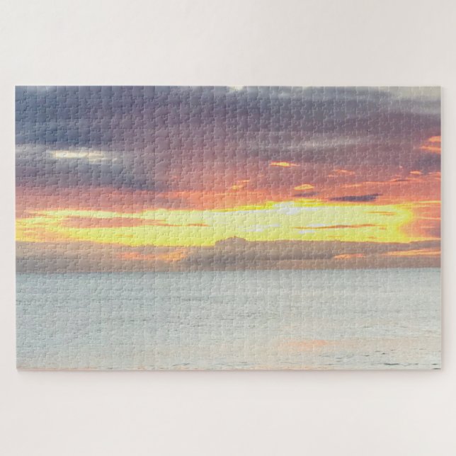 Puzzle Hermoso Naranja amarillo cielo de verano (Horizontal)