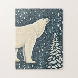 Puzzle Hermoso oso polar ártico