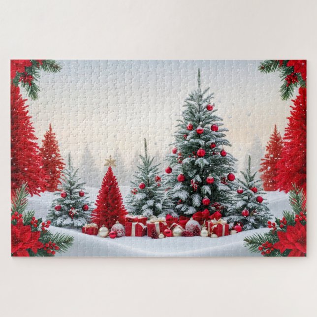 Puzzle Hermoso paisaje temático de Navidades (Horizontal)