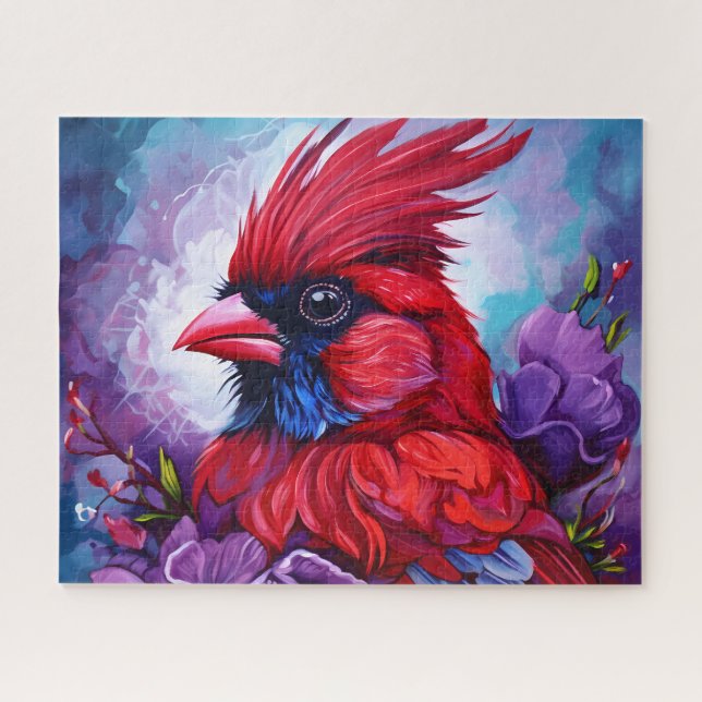 Puzzle Hermoso pájaro cardenal (Horizontal)