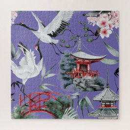 Puzzle Hermoso pájaro japonés