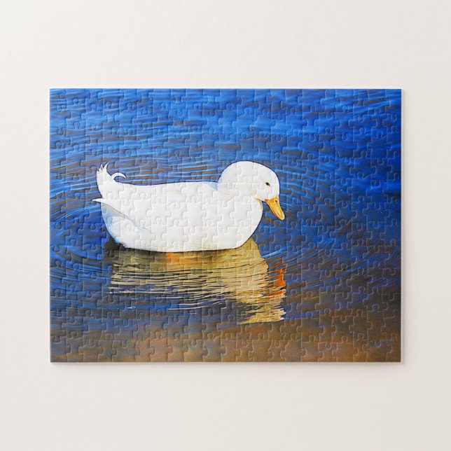 Puzzle Hermoso pato en el lago (Horizontal)