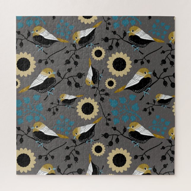 Puzzle Hermoso patrón de pájaro de pollo (Vertical)