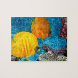 Puzzle Hermoso pez tropical en Coral