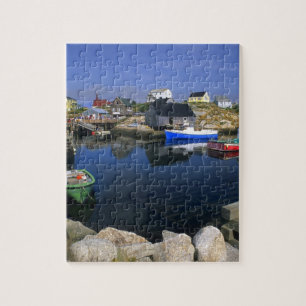 Puzzle Hermoso pueblo de Peggy's Cove con puerto