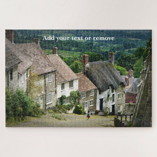 Puzzle Hermoso pueblo inglés de Shaftesbury, Inglaterra, (Horizontal)