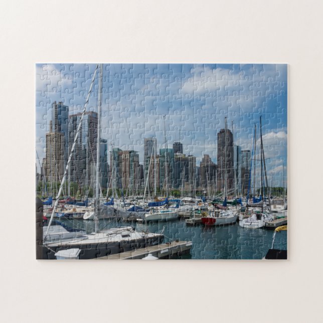 Puzzle Hermoso puerto de Chicago (Horizontal)