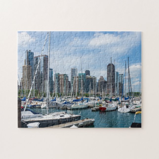 Puzzle Hermoso puerto de Chicago (Horizontal)