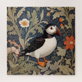 Puzzle Hermoso Puffin William Morris inspirado