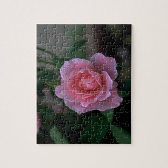Puzzle Hermoso Rosa sencillo rosado (Vertical)