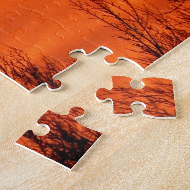 Puzzle Hermoso Sunrise Naranja en Kansas (Lado)