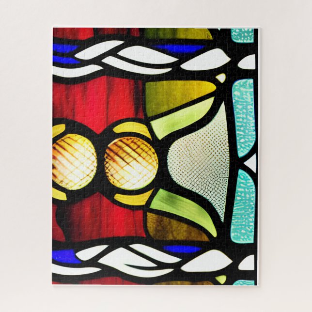 Puzzle Hermoso vidrio manchado amarillo (Vertical)