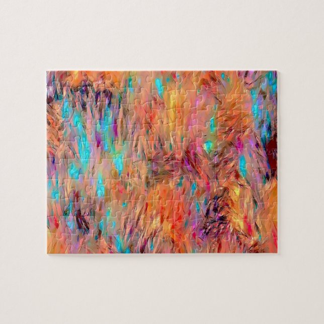 Puzzle Hermoso y elegante patrón de tonos de joyas impeca (Horizontal)