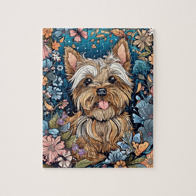 Puzzle Hermoso Yorkshire Terrier/Yorkie Dog (Vertical)