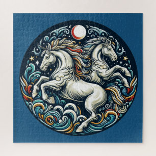 Puzzle "Hermosos Caballos místicos "28 "