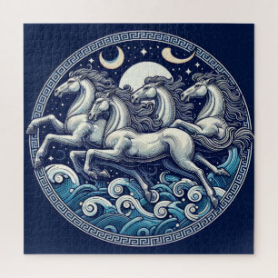 Puzzle Hermosos caballos místicos 52