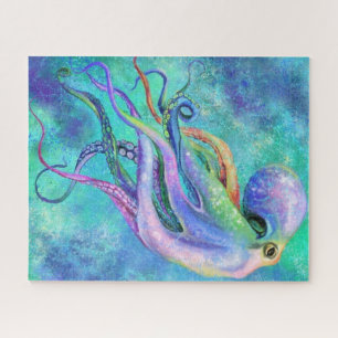 Puzzle Hermosos colores Octopus Jigsaw Pintura de rompeca