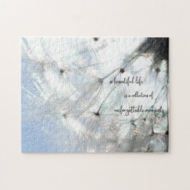Puzzle Hermosos Momentos de Vida Cita Dandelion azul ciel