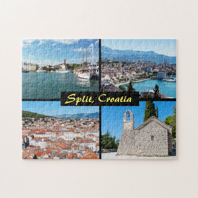 Puzzle Hermosos monumentos de Split - Croacia, Europa (Horizontal)