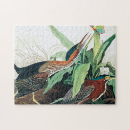 Puzzle Heron verde por John James Audubon