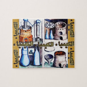 Puzzle "Herramientas de alquimia árabes vintage-الكيمياء"