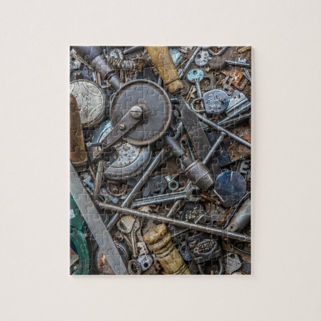 Puzzle Herramientas de Claves de Vintage Bloquear Taller  (Vertical)