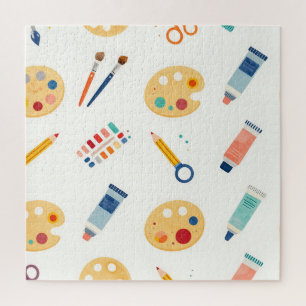 Puzzle Herramientas de pintura para artistas Patrón Lindo